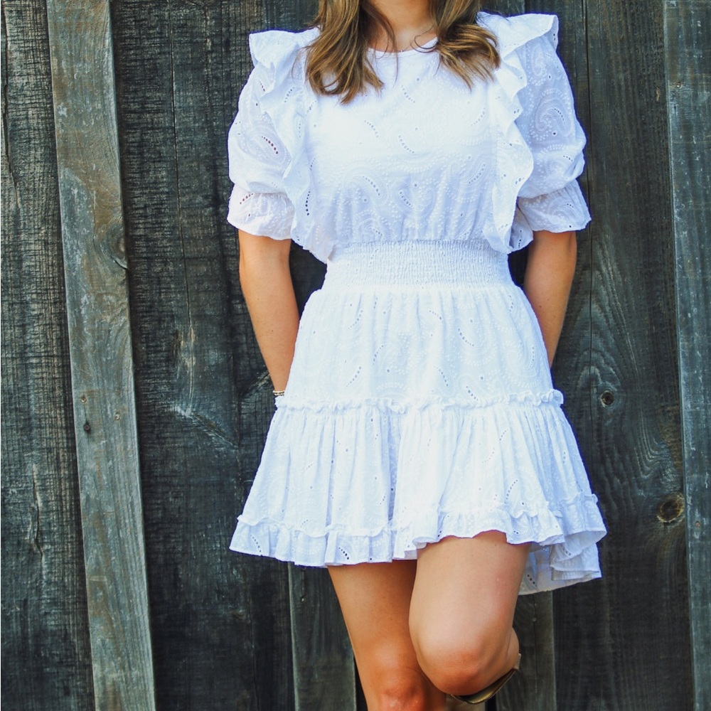 White MISA dress XS